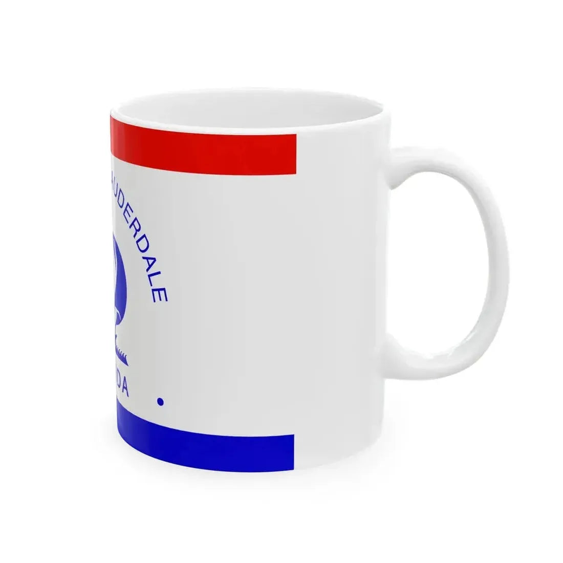 Flag of Fort Lauderdale Florida (United States) White Coffee Mug - Go Mug Yourself