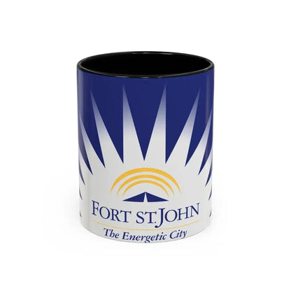 Flag of Fort St John British Columbia Canada - Accent Coffee Mug 11oz Black - Go Mug Yourself