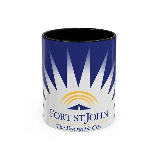 Flag of Fort St John British Columbia Canada - Accent Coffee Mug 11oz Black - Go Mug Yourself