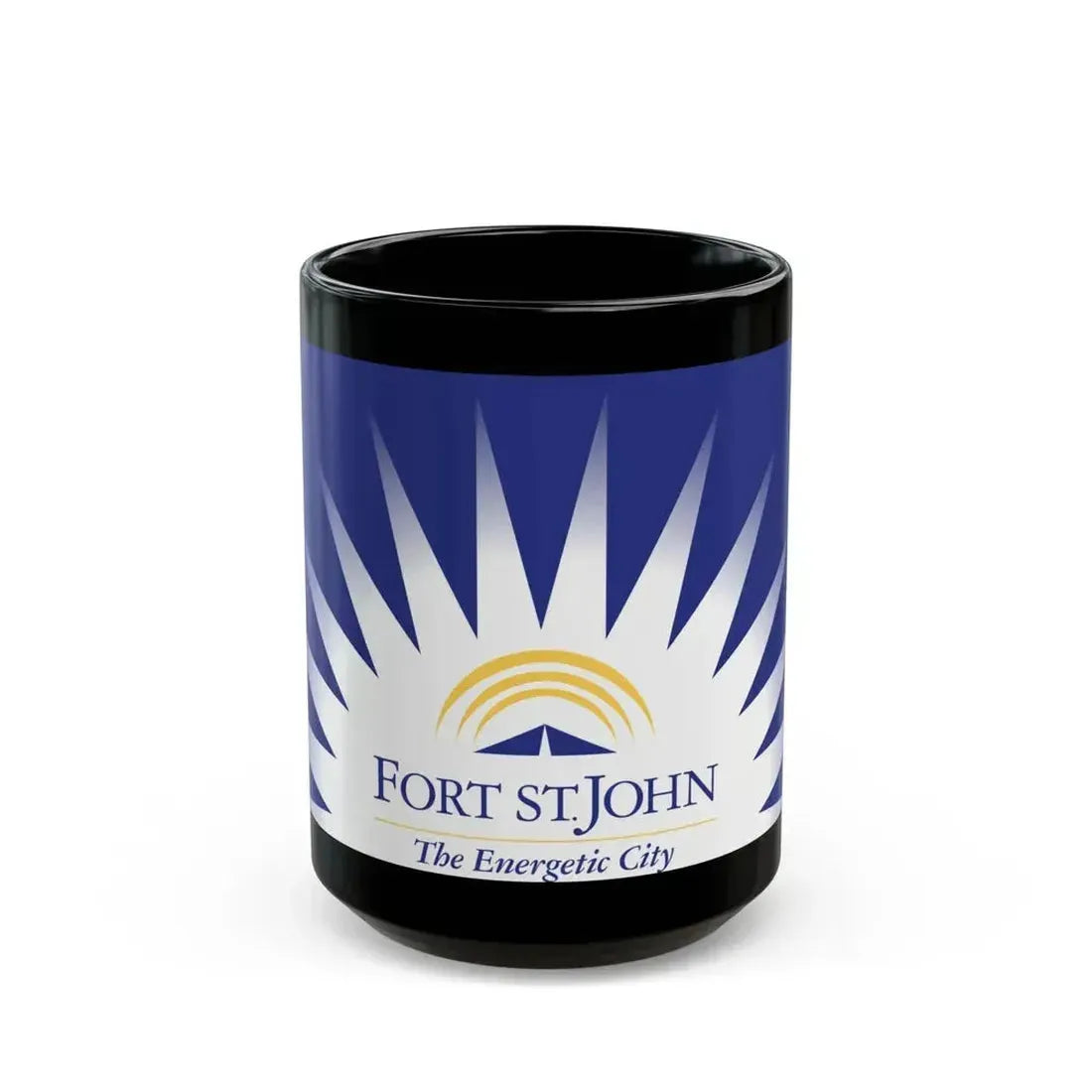 Flag of Fort St John British Columbia Canada - Black Coffee Mug 15oz - Go Mug Yourself