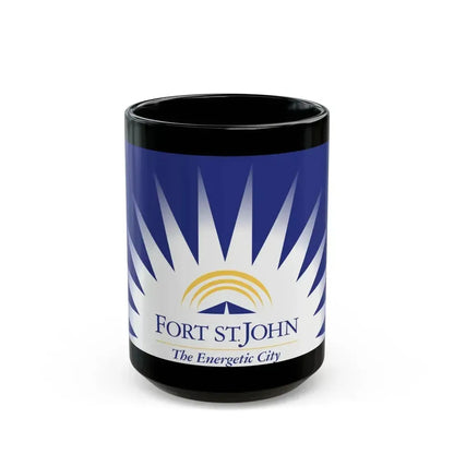 Flag of Fort St John British Columbia Canada - Black Coffee Mug 15oz - Go Mug Yourself