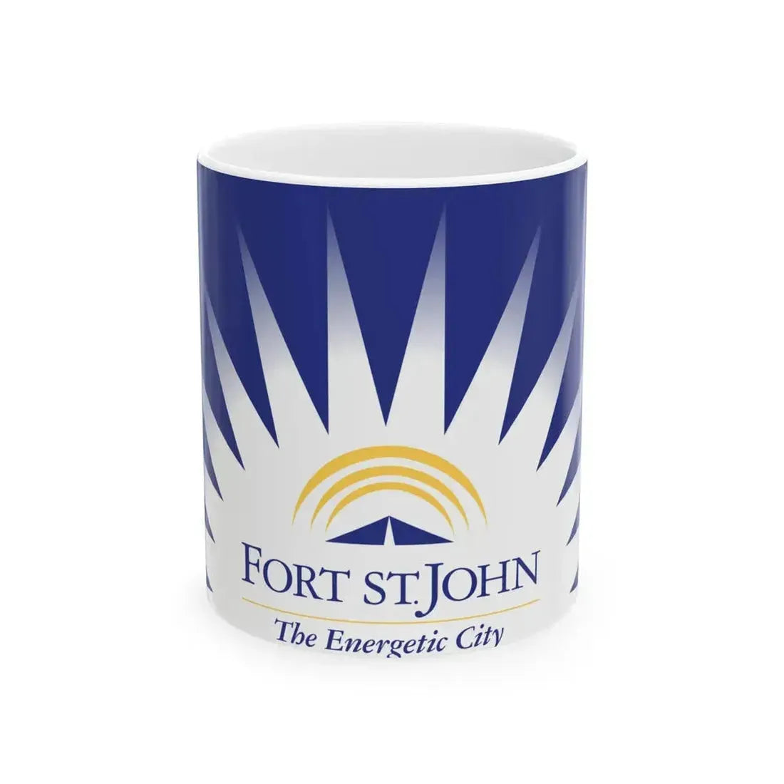 Flag of Fort St John British Columbia Canada - White Coffee Mug 11oz - Go Mug Yourself
