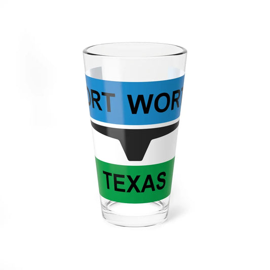 Flag of Fort Worth Texas 1968-2004 (United States) Pint Glass 16oz 16oz - Go Mug Yourself