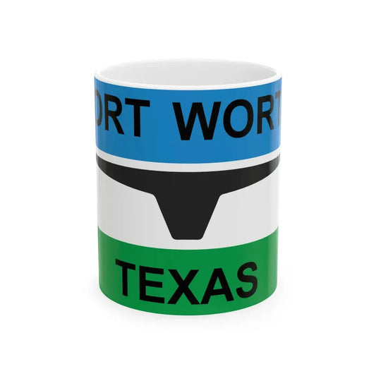 Flag of Fort Worth Texas 1968-2004 (United States) White Coffee Mug 11oz - Go Mug Yourself