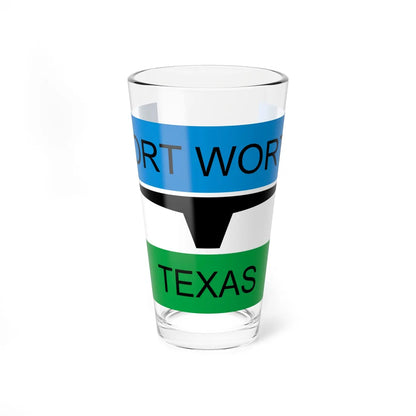 Flag of Fort Worth Texas through 2004 (United States) Pint Glass 16oz 16oz - Go Mug Yourself