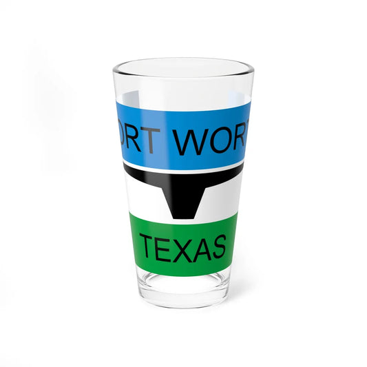 Flag of Fort Worth Texas through 2004 (United States) Pint Glass 16oz 16oz - Go Mug Yourself