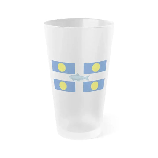 Flag of Fortune Newfoundland and Labrador Canada - Frosted Pint Glass 16oz 16oz Frosted - Go Mug Yourself