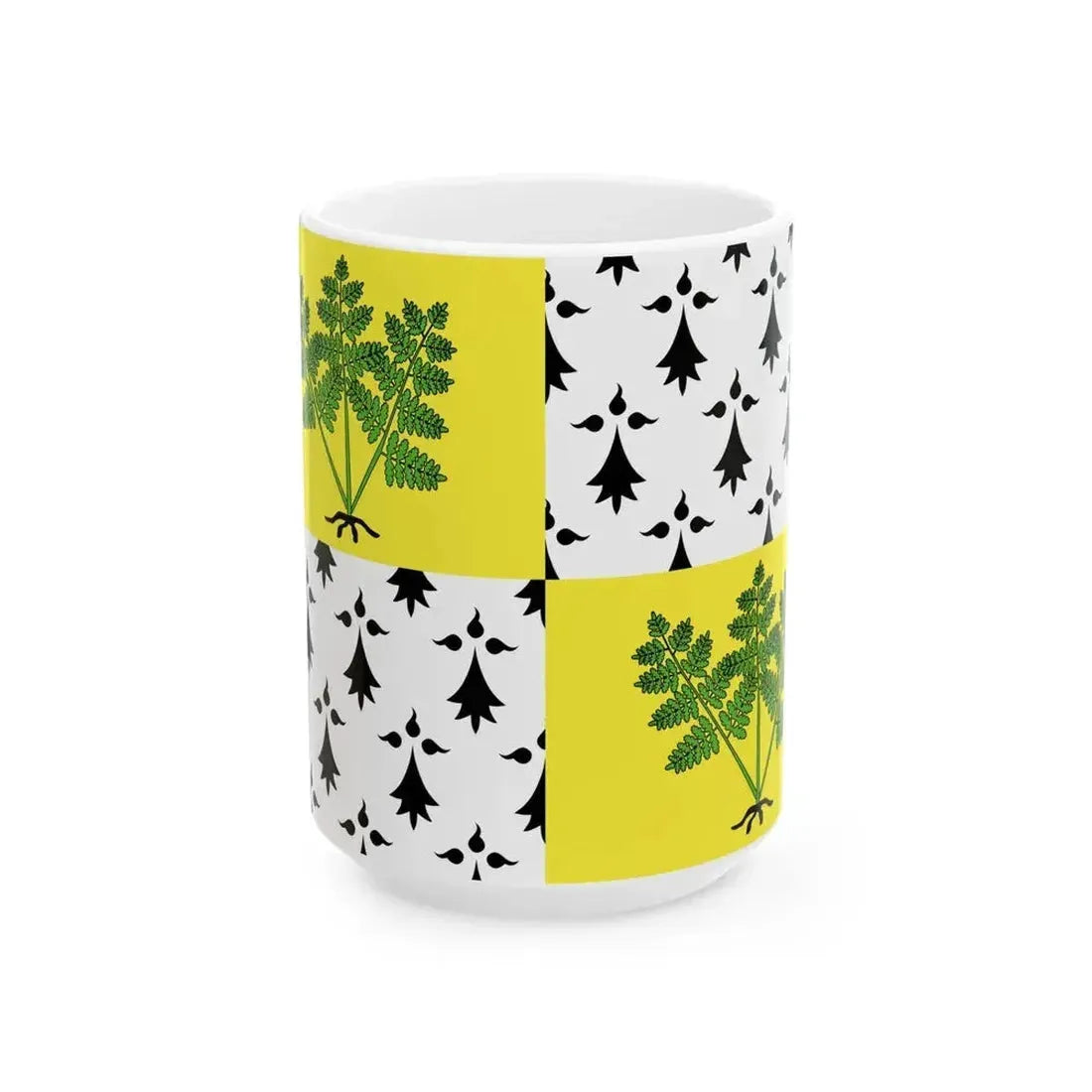 Flag of Fougeres (France) White Coffee Mug 15oz - Go Mug Yourself