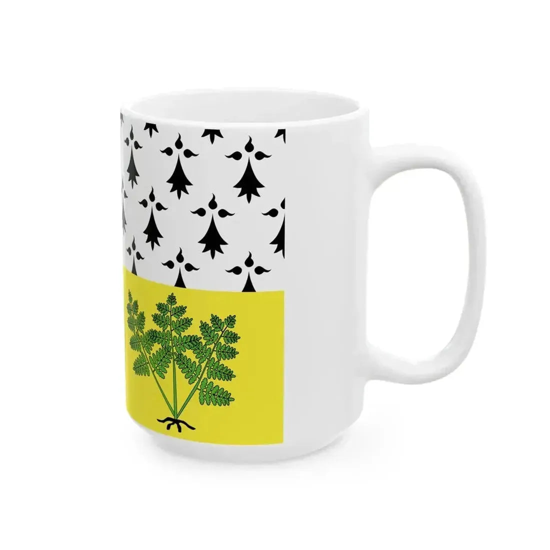 Flag of Fougeres (France) White Coffee Mug - Go Mug Yourself