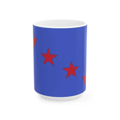 Flag of four star general of the Italian Air Force (Italy) White Coffee Mug 15oz - Go Mug Yourself