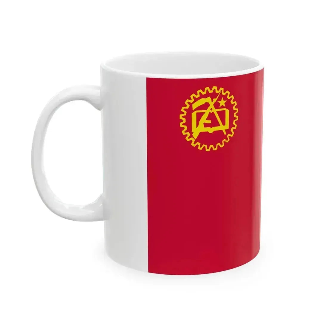 Flag of FPLM (Mozambique) White Coffee Mug - Go Mug Yourself