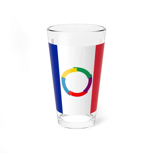 Flag of Fr (France) Pint Glass 16oz 16oz - Go Mug Yourself