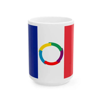 Flag of Fr (France) White Coffee Mug 15oz - Go Mug Yourself