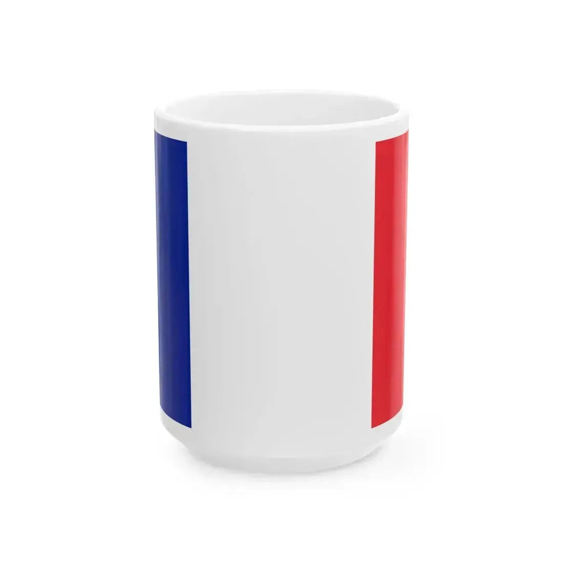 Flag of France 2-1 (France) White Coffee Mug 15oz - Go Mug Yourself