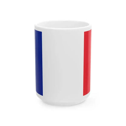 Flag of France 2-1 (France) White Coffee Mug 15oz - Go Mug Yourself