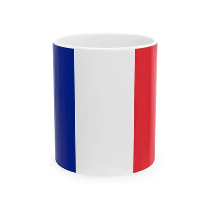 Flag of France 7x10 (France) White Coffee Mug 11oz - Go Mug Yourself