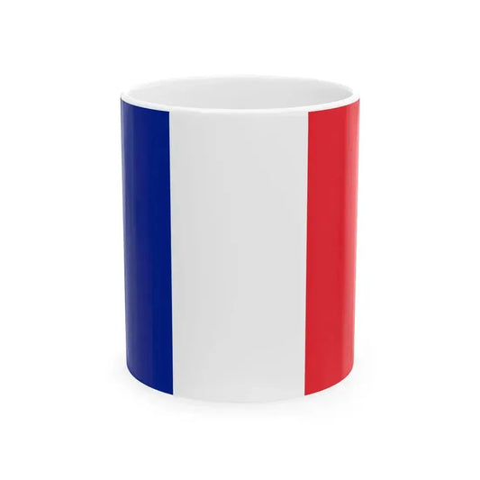 Flag of France 7x10 (France) White Coffee Mug 11oz - Go Mug Yourself