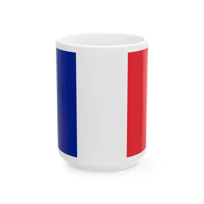 Flag of France 7x10 (France) White Coffee Mug 15oz - Go Mug Yourself