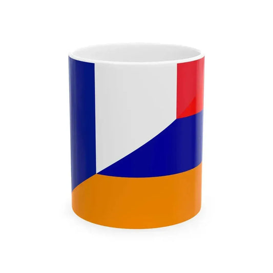 Flag of France and Armenia (Armenia) White Coffee Mug 11oz - Go Mug Yourself