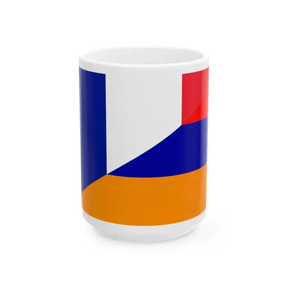 Flag of France and Armenia (Armenia) White Coffee Mug 15oz - Go Mug Yourself