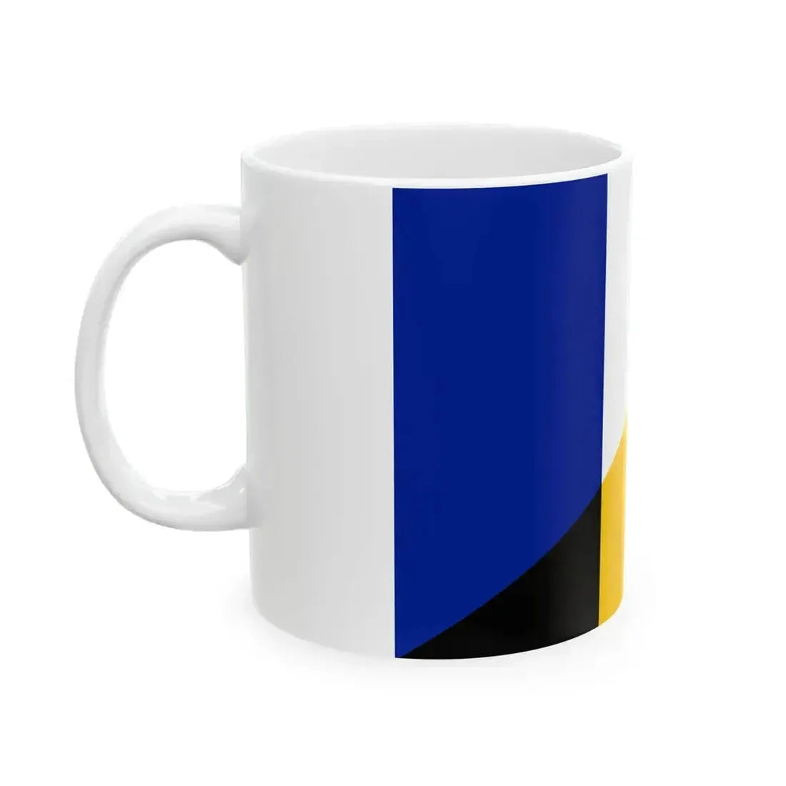 Flag of France and Belgium (Belgium) White Coffee Mug - Go Mug Yourself