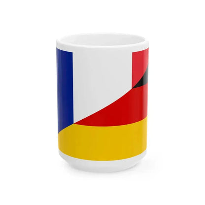 Flag of France and Germany (France) White Coffee Mug 15oz - Go Mug Yourself