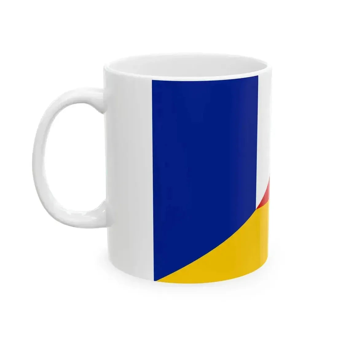 Flag of France and Germany (France) White Coffee Mug - Go Mug Yourself