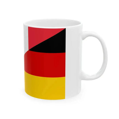 Flag of France and Germany (France) White Coffee Mug - Go Mug Yourself