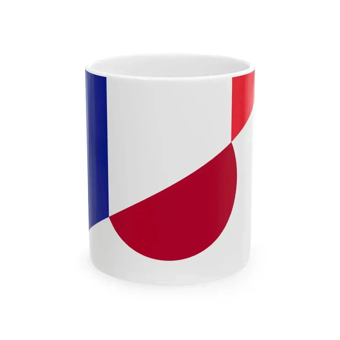 Flag of France and Japan (France) White Coffee Mug 11oz - Go Mug Yourself