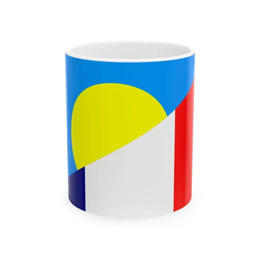 Flag of France and Palau (France) White Coffee Mug 11oz - Go Mug Yourself