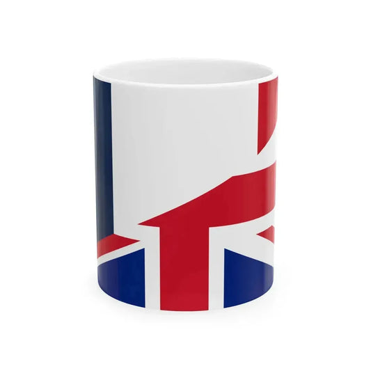 Flag of France and the United Kingdom (France) White Coffee Mug 11oz - Go Mug Yourself