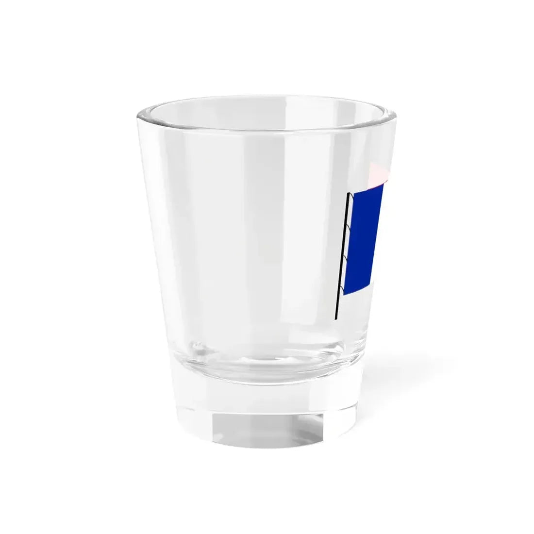 Flag of France on staff hoist left (France) Shot Glass 1.5oz - Go Mug Yourself