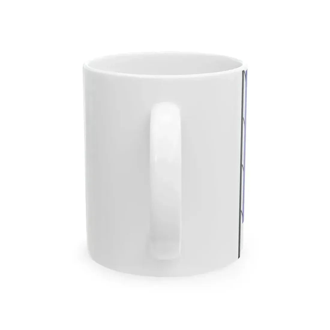 Flag of France on staff hoist left (France) White Coffee Mug - Go Mug Yourself