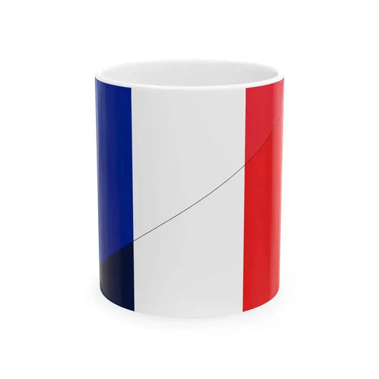 Flag of France shade comparison (France) White Coffee Mug 11oz - Go Mug Yourself