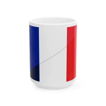 Flag of France shade comparison (France) White Coffee Mug 15oz - Go Mug Yourself