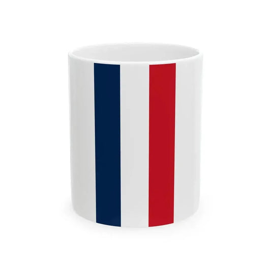 Flag of France vertical (France) White Coffee Mug 11oz - Go Mug Yourself
