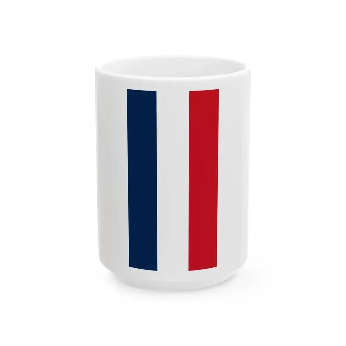 Flag of France vertical (France) White Coffee Mug 15oz - Go Mug Yourself