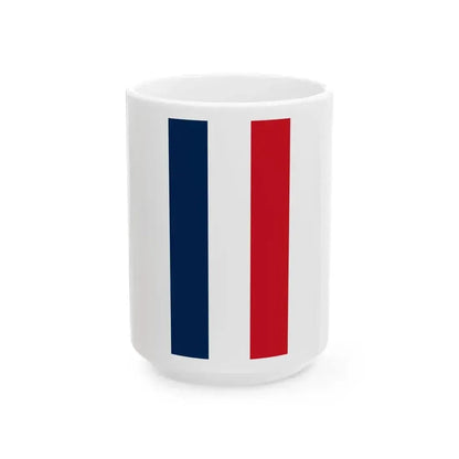 Flag of France vertical (France) White Coffee Mug 15oz - Go Mug Yourself