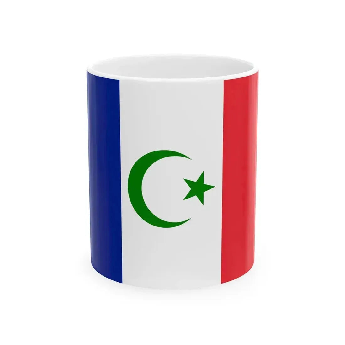 Flag of France with Islam symbol (France) White Coffee Mug 11oz - Go Mug Yourself