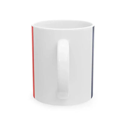 Flag of France with RF (France) White Coffee Mug - Go Mug Yourself