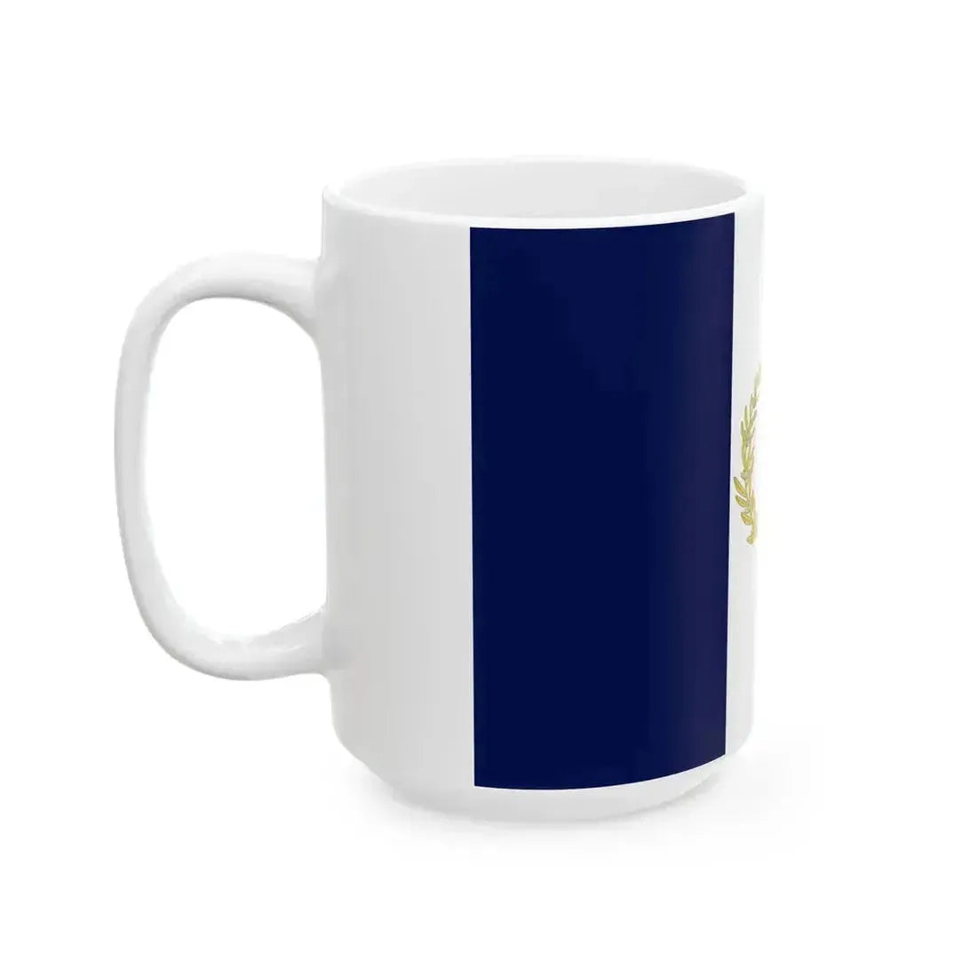 Flag of France with RF (France) White Coffee Mug - Go Mug Yourself