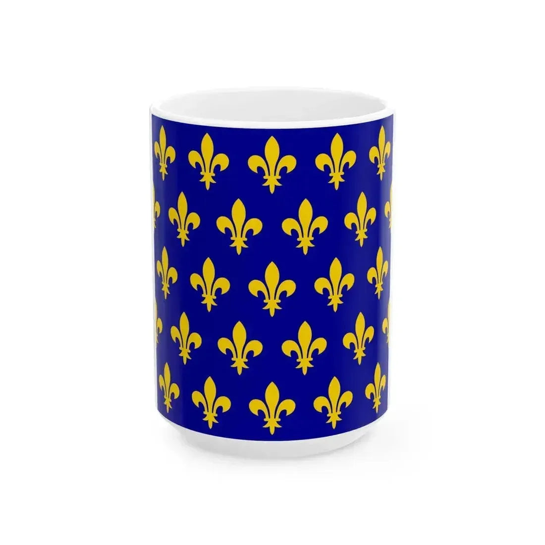 Flag of France XII-XIII (France) White Coffee Mug 15oz - Go Mug Yourself