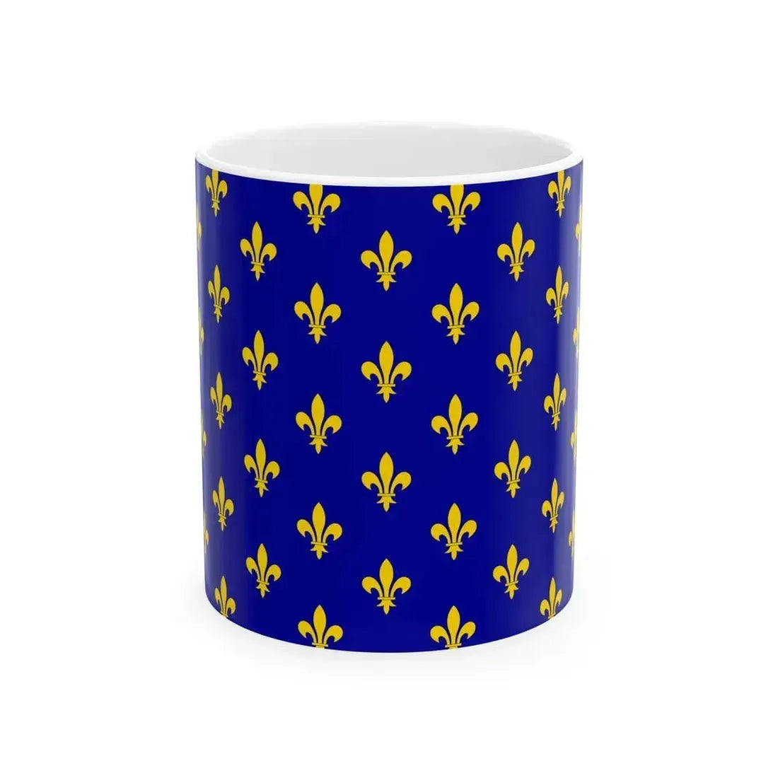 Flag of France XII-XIII type 2 (France) White Coffee Mug 11oz - Go Mug Yourself