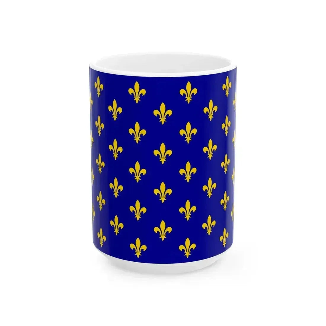 Flag of France XII-XIII type 2 (France) White Coffee Mug 15oz - Go Mug Yourself