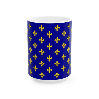 Flag of France XII-XIII type 2 (France) White Coffee Mug 15oz - Go Mug Yourself