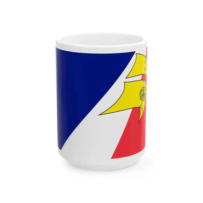 Flag of Franco-Terreneuviens (Canada) White Coffee Mug 15oz - Go Mug Yourself