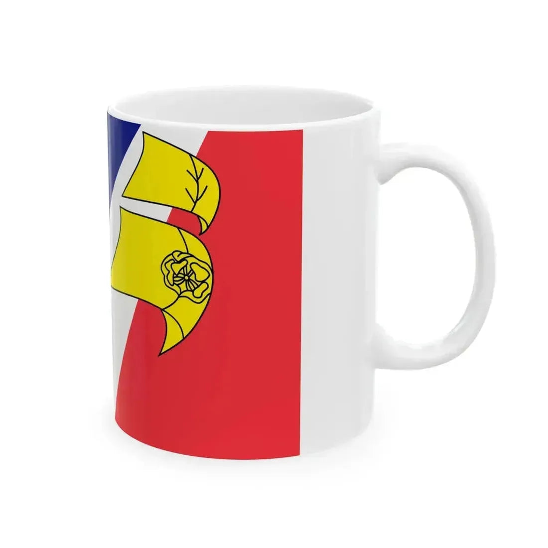 Flag of Franco-Terreneuviens (Canada) White Coffee Mug - Go Mug Yourself