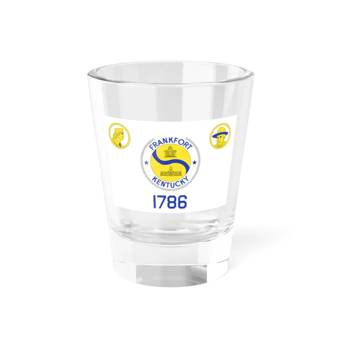 Flag of Frankfort Kentucky 1959-2024 (United States) Shot Glass 1.5oz 1.5oz - Go Mug Yourself