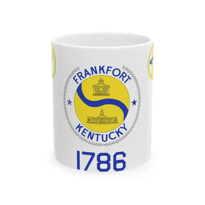 Flag of Frankfort Kentucky 1959-2024 (United States) White Coffee Mug 11oz - Go Mug Yourself