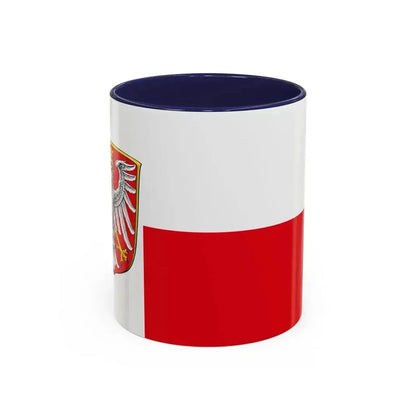 Flag of Frankfurt am Main Germany - Accent Coffee Mug 11oz Navy - Go Mug Yourself